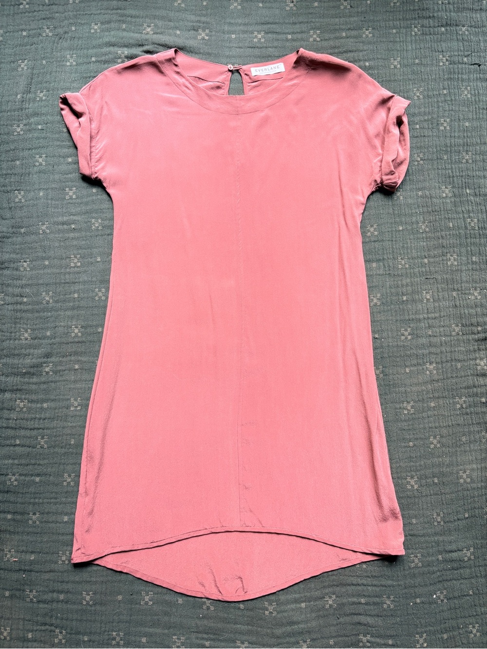 Everlane Dusty Rose Short Sleeve Tunic Mini Dress